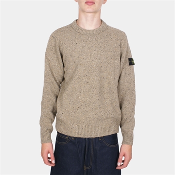 Stone Island Jr. Crewneck Knit Sweater Sand Melange V009A
